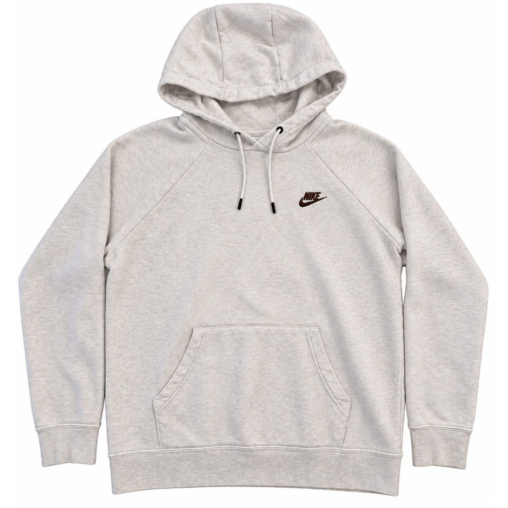 Nike Sportswear Club Fleece Hoodie Men's L Light Gray Embroidered Logo